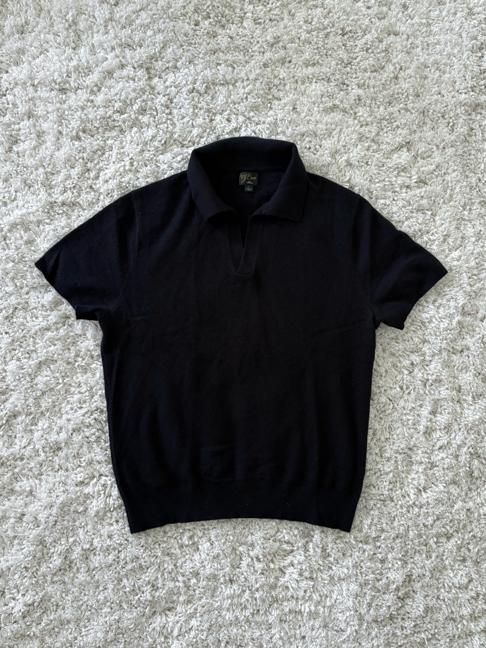 J. Crew Cashmere Short Sleeve Sweater Polo